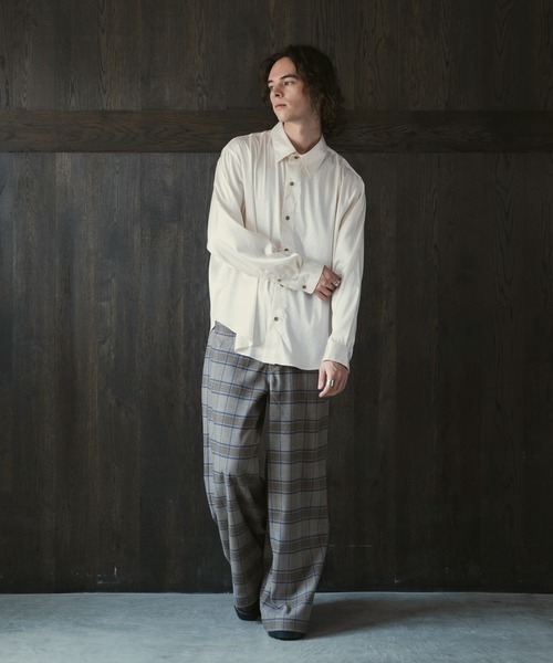 CASPER JOHN(キャスパージョン)の「Check baggy slacks/チェックバギースラックス(スラックス・メンズ・ネイビー/ブラウン/グレー・LARGE/MEDIUM/SMALL/X-SMALL)」の12枚目の写真