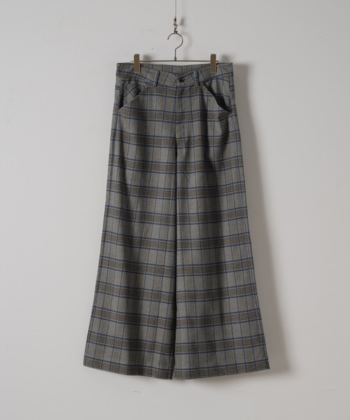 CASPER JOHN(キャスパージョン)の「Check baggy slacks/チェックバギースラックス(スラックス・メンズ・ネイビー/ブラウン/グレー・LARGE/MEDIUM/SMALL/X-SMALL)」の4枚目の写真