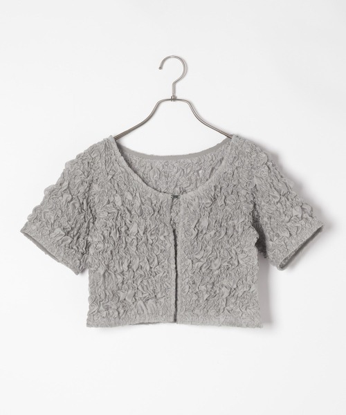 Heather（ヘザー）の「ワッシャーコンパクトカーディガン（半袖）　132632（カーディガン/ボレロ・レディース・アイボリー/ブラック/グレー・FREE）」の21枚目の写真