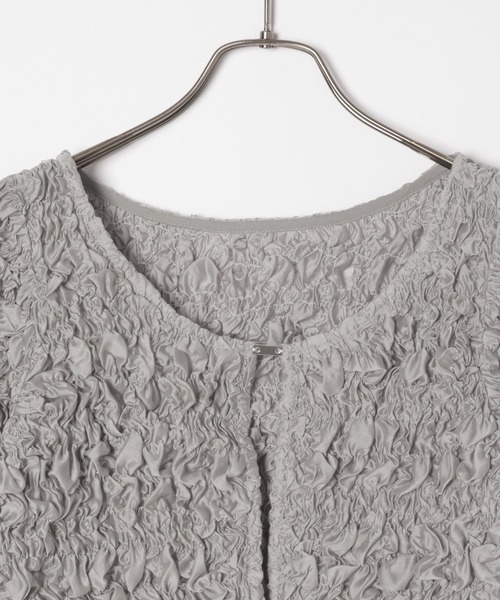 Heather（ヘザー）の「ワッシャーコンパクトカーディガン（半袖）　132632（カーディガン/ボレロ・レディース・アイボリー/ブラック/グレー・FREE）」の20枚目の写真