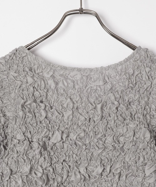 Heather（ヘザー）の「ワッシャーコンパクトカーディガン（半袖）　132632（カーディガン/ボレロ・レディース・アイボリー/ブラック/グレー・FREE）」の15枚目の写真