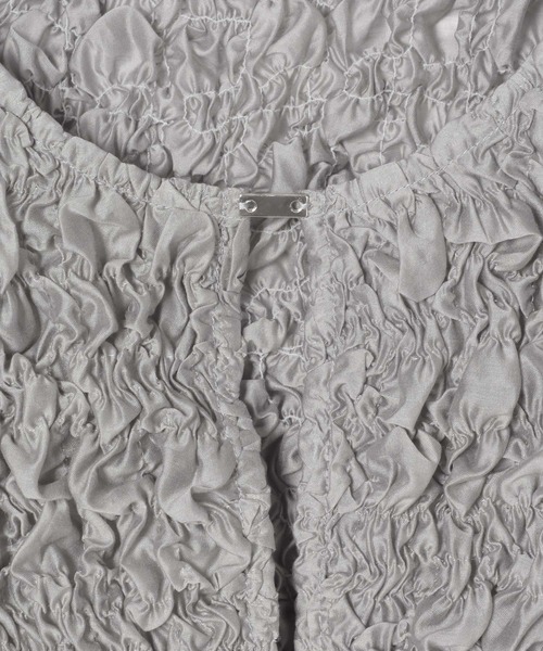 Heather（ヘザー）の「ワッシャーコンパクトカーディガン（半袖）　132632（カーディガン/ボレロ・レディース・アイボリー/ブラック/グレー・FREE）」の14枚目の写真