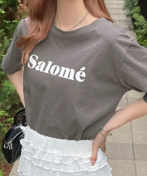 Futier land(フューティアランド)の「【コットン100%】salomeロゴTシャツ(Tシャツ/カットソー・レディース・ホワイト/チャコールグレー/杢グレー/ライトイエロー・FREE)」の10枚目の写真