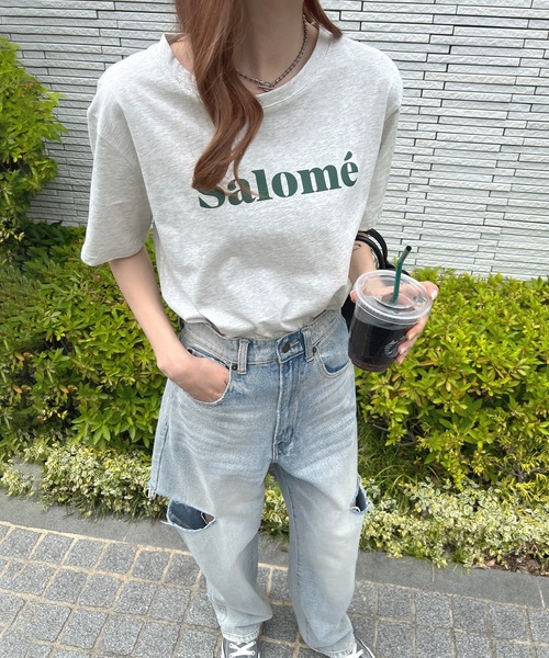 Futier land(フューティアランド)の「【コットン100%】salomeロゴTシャツ(Tシャツ/カットソー・レディース・ホワイト/チャコールグレー/杢グレー/ライトイエロー・FREE)」の17枚目の写真