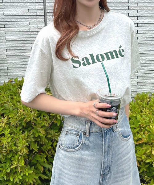 Futier land(フューティアランド)の「【コットン100%】salomeロゴTシャツ(Tシャツ/カットソー・レディース・ホワイト/チャコールグレー/杢グレー/ライトイエロー・FREE)」の15枚目の写真