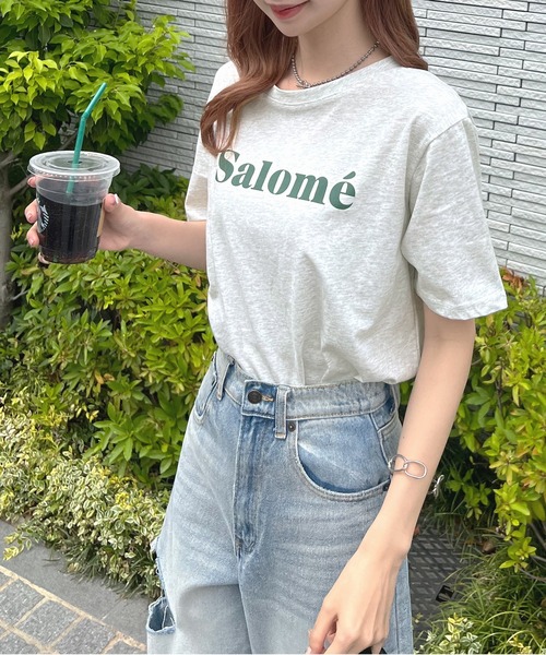 Futier land(フューティアランド)の「【コットン100%】salomeロゴTシャツ(Tシャツ/カットソー・レディース・ホワイト/チャコールグレー/杢グレー/ライトイエロー・FREE)」の19枚目の写真