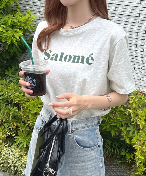 Futier land(フューティアランド)の「【コットン100%】salomeロゴTシャツ(Tシャツ/カットソー・レディース・ホワイト/チャコールグレー/杢グレー/ライトイエロー・FREE)」の20枚目の写真