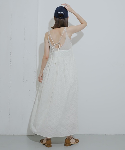 SENSE OF PLACE by URBAN RESEARCH（センスオブプレイスバイアーバンリサーチ）の「インドジャガードキャミワンピース（ワンピース・レディース・オフホワイト/イエロー/ブラック・S/ONE）」の7枚目の写真