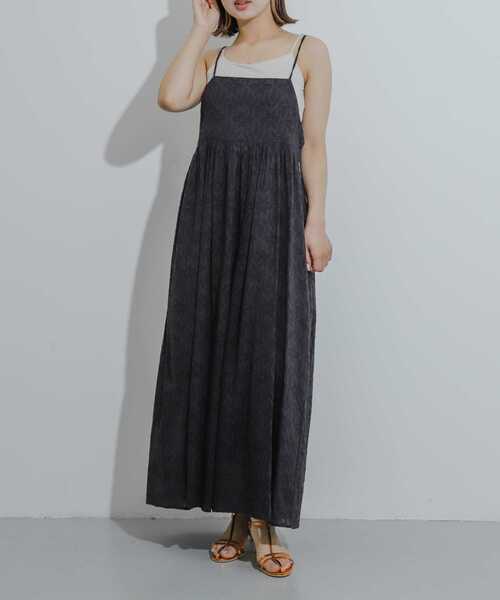 SENSE OF PLACE by URBAN RESEARCH（センスオブプレイスバイアーバンリサーチ）の「インドジャガードキャミワンピース（ワンピース・レディース・オフホワイト/イエロー/ブラック・S/ONE）」の8枚目の写真