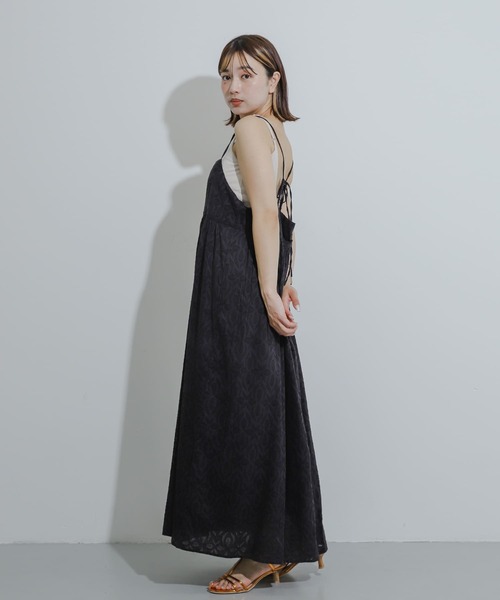 SENSE OF PLACE by URBAN RESEARCH（センスオブプレイスバイアーバンリサーチ）の「インドジャガードキャミワンピース（ワンピース・レディース・オフホワイト/イエロー/ブラック・S/ONE）」の9枚目の写真