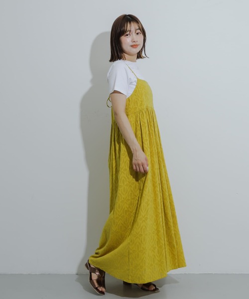 SENSE OF PLACE by URBAN RESEARCH（センスオブプレイスバイアーバンリサーチ）の「インドジャガードキャミワンピース（ワンピース・レディース・オフホワイト/イエロー/ブラック・S/ONE）」の12枚目の写真