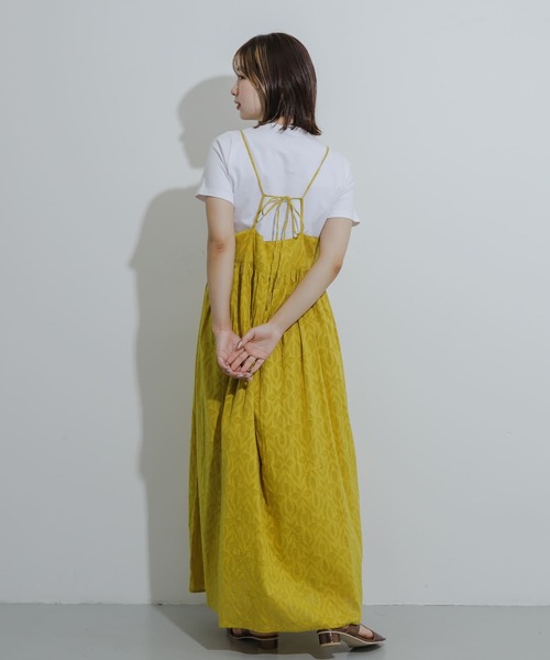 SENSE OF PLACE by URBAN RESEARCH（センスオブプレイスバイアーバンリサーチ）の「インドジャガードキャミワンピース（ワンピース・レディース・オフホワイト/イエロー/ブラック・S/ONE）」の13枚目の写真