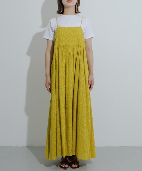 SENSE OF PLACE by URBAN RESEARCH（センスオブプレイスバイアーバンリサーチ）の「インドジャガードキャミワンピース（ワンピース・レディース・オフホワイト/イエロー/ブラック・S/ONE）」の14枚目の写真