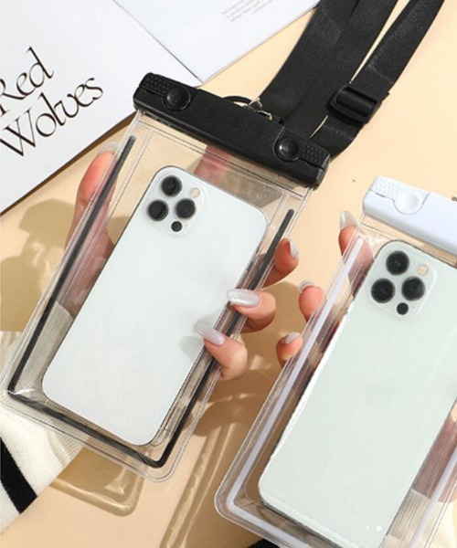 Mayree（メイリー）の「【urge select】《ユニセックス/男女兼用》各種スマートフォン対応 防水 スマホケース/スマホポーチ【2way】（スマホケース/カバー・レディース・ピンク/グリーン/ホワイト/イエロー/ブルー/ブラック・FREE）」の3枚目の写真