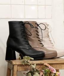 byあしながおじさん | 晴雨兼用│厚底レースアップブーツ　8980749(ブーツ)