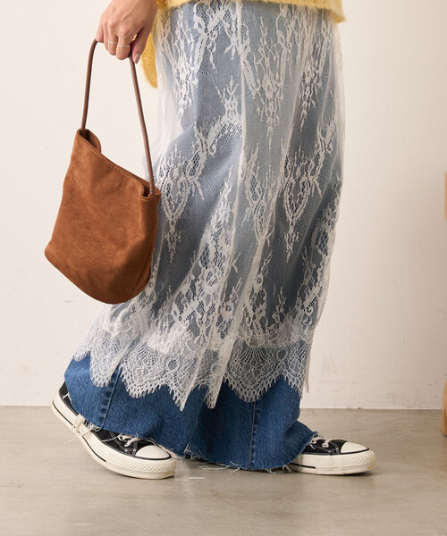 SHENERY（シーナリー）の「【レイヤードにも◎/オールシーズン対応】レースマキシスカート（スカート・レディース・ブラック/ホワイト・38/36）」の18枚目の写真