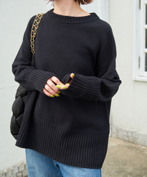 ≪WEB+一部店舗限定追加≫バルキーヤーン ロングリブ プルオーバー