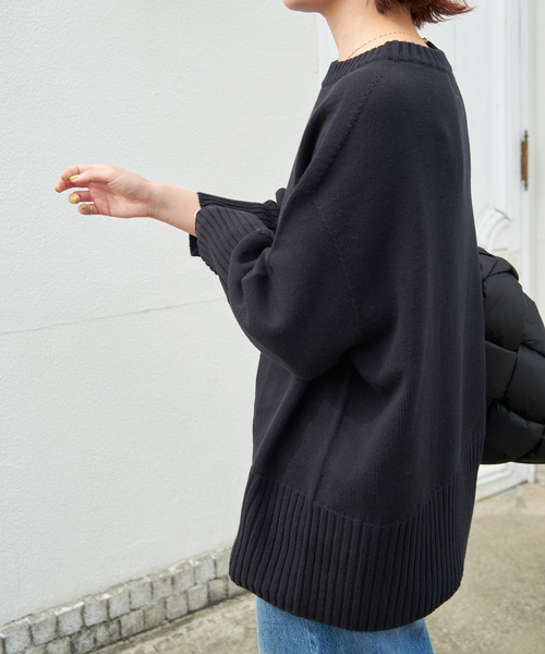 ≪WEB+一部店舗限定追加≫バルキーヤーン ロングリブ プル