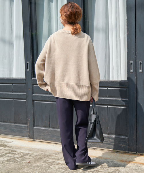 ≪WEB+一部店舗限定追加≫バルキーヤーン ロングリブ プル