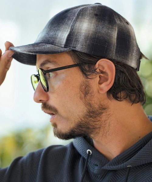 CAMBIO（カンビオ）の「mko12131-Ombre Check Short Cap アンパイヤキャップ（キャップ・メンズ・ブラック/チャコール/ネイビー・FREE）」の18枚目の写真