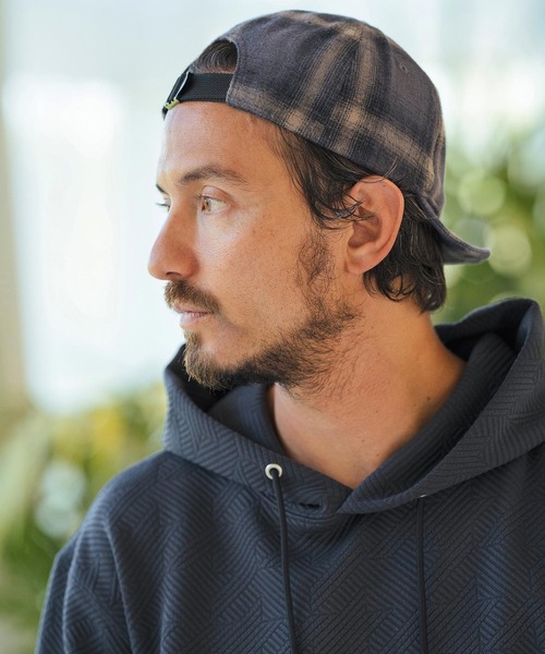 CAMBIO（カンビオ）の「mko12131-Ombre Check Short Cap アンパイヤキャップ（キャップ・メンズ・ブラック/チャコール/ネイビー・FREE）」の15枚目の写真