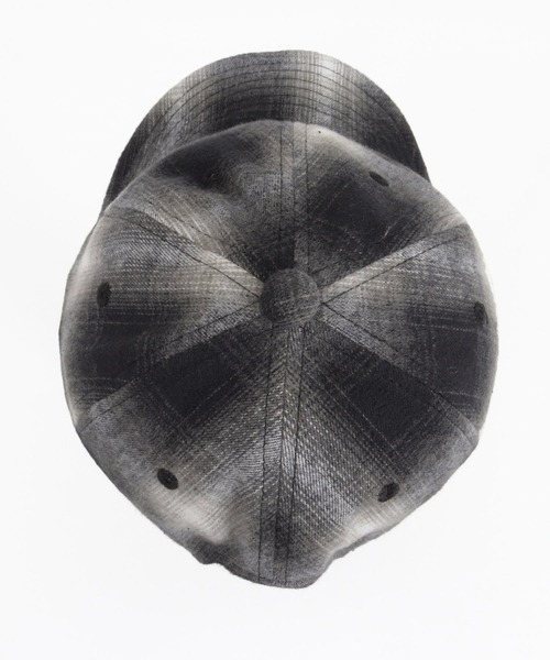 mko12131-Ombre Check Short Cap アンパイヤキャップ（キャップ
