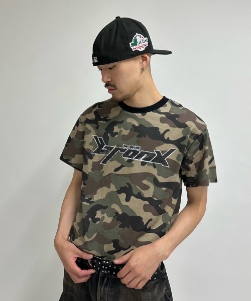 WHO'S WHO gallery(フーズフーギャラリー)の「【KOOKY'N/クーキー】BRONXヴィンテージライクロゴTEE(Tシャツ/カットソー・レディース・チャコールグレー/ネイビー/アッシュグレー/ブラック/パープル/サックスブルー/オフホワイト/グレー/カーキ・X-LARGE/MEDIUM/X-SMALL)」の6枚目の写真