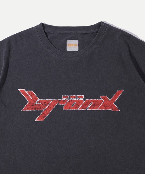 WHO'S WHO gallery(フーズフーギャラリー)の「【KOOKY'N/クーキー】BRONXヴィンテージライクロゴTEE(Tシャツ/カットソー・レディース・チャコールグレー/ネイビー/アッシュグレー/ブラック/パープル/サックスブルー/オフホワイト/グレー/カーキ・X-LARGE/MEDIUM/X-SMALL)」の11枚目の写真