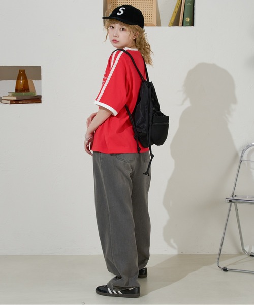 kutir（クティール）の「レースラインリンガーTシャツ（Tシャツ/カットソー・レディース・レッド/アイボリー/サックスブルー/チャコールグレー・FREE）」の17枚目の写真