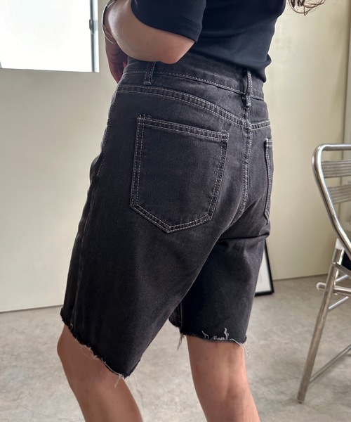 ULEULA（ウルア）の「ハート刺繍デニムハーフパンツ（デニムパンツ・レディース・ブラック・MEDIUM/LARGE）」の19枚目の写真