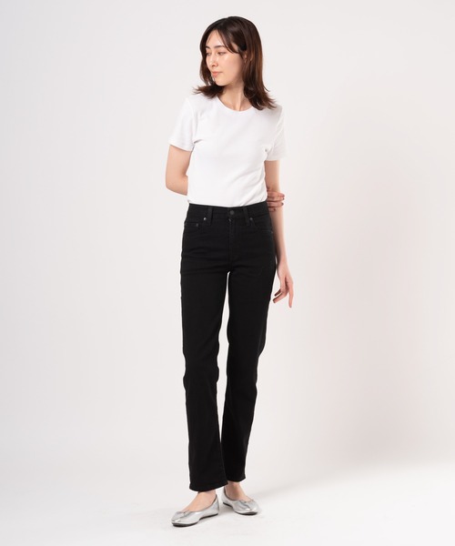 セール】Levi's/リーバイス 724 ハイライズ ストレート ブラック