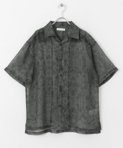 SENSE OF PLACE by URBAN RESEARCH(センスオブプレイスバイアーバンリサーチ)の「シアープリントオープンカラーショートスリーブシャツ(シャツ/ブラウス・メンズ・ブラック/グリーン/ブルー・LARGE/MEDIUM)」の11枚目の写真