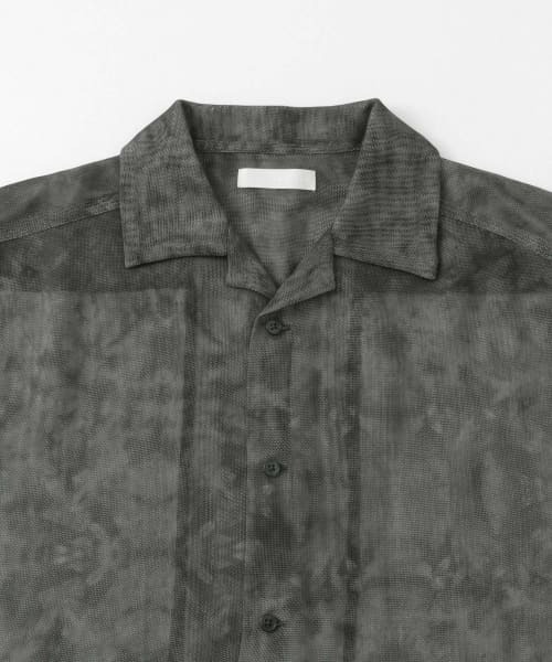 SENSE OF PLACE by URBAN RESEARCH(センスオブプレイスバイアーバンリサーチ)の「シアープリントオープンカラーショートスリーブシャツ(シャツ/ブラウス・メンズ・ブラック/グリーン/ブルー・LARGE/MEDIUM)」の6枚目の写真