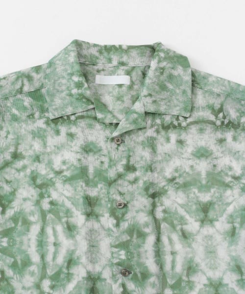 SENSE OF PLACE by URBAN RESEARCH(センスオブプレイスバイアーバンリサーチ)の「シアープリントオープンカラーショートスリーブシャツ(シャツ/ブラウス・メンズ・ブラック/グリーン/ブルー・LARGE/MEDIUM)」の5枚目の写真