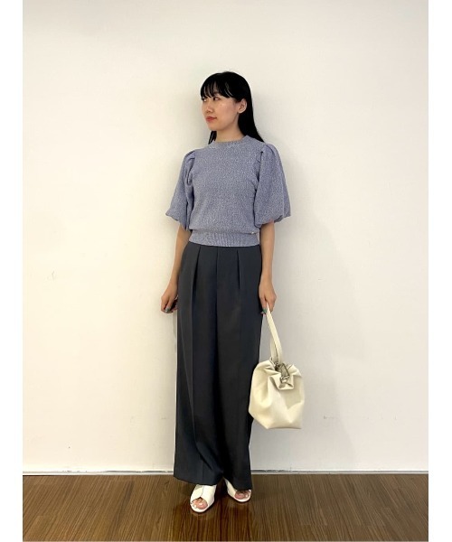 cloenc（クロエンス）の「◆【手洗い可／セットアップ】タックストレートパンツ（その他パンツ・レディース・ライトグレー/ダークグレー/ライトベージュ・01/02/03）」の6枚目の写真