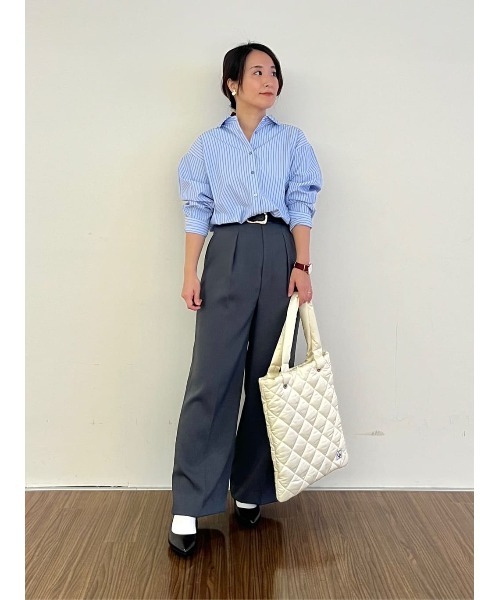 cloenc（クロエンス）の「◆【手洗い可／セットアップ】タックストレートパンツ（その他パンツ・レディース・ライトグレー/ダークグレー/ライトベージュ・01/02/03）」の7枚目の写真