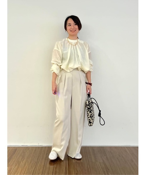 cloenc（クロエンス）の「◆【手洗い可／セットアップ】タックストレートパンツ（その他パンツ・レディース・ライトグレー/ダークグレー/ライトベージュ・01/02/03）」の5枚目の写真