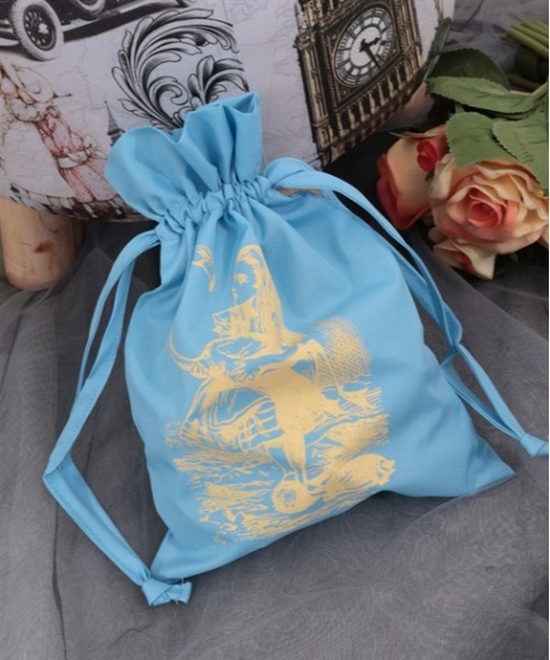 axes femme（アクシーズファム）の「アリス巾着２枚セット（ポーチ・レディース・ブラック/ブルー・FREE）」の3枚目の写真