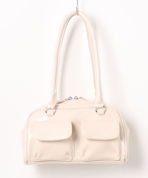 aimoha(アイモハ)の「クラシックPUハンドバッグ(ハンドバッグ・レディース・ブラック/オフホワイト/ブルー/シルバー/ピンク/レッド・FREE)」の15枚目の写真