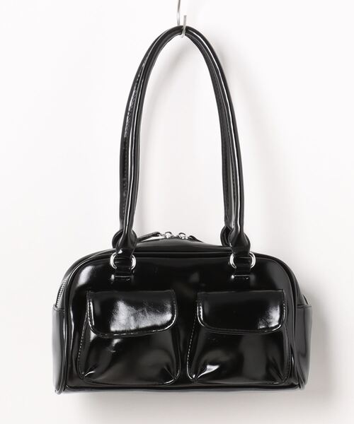 aimoha(アイモハ)の「クラシックPUハンドバッグ(ハンドバッグ・レディース・ブラック/オフホワイト/ブルー/シルバー/ピンク/レッド・FREE)」の16枚目の写真