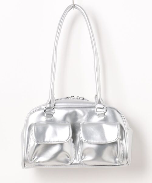 aimoha(アイモハ)の「クラシックPUハンドバッグ(ハンドバッグ・レディース・ブラック/オフホワイト/ブルー/シルバー/ピンク/レッド・FREE)」の20枚目の写真