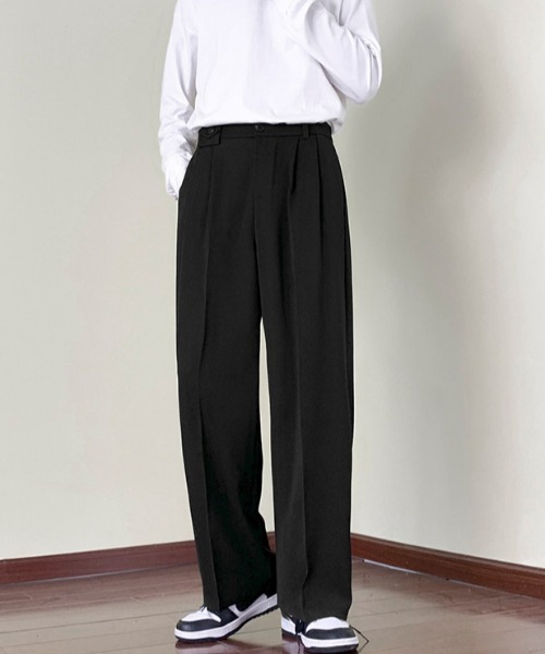 MGV（エムジーヴィー）の「２タックワイドスラックス（スラックス・メンズ・ブラウン/ブラック・MEDIUM/LARGE/X-LARGE）」の2枚目の写真