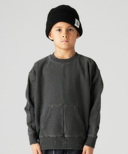 Smoothy（スムージー）の「Smoothy Pigment SW / スムージー ピグメントスウェット（スウェット・キッズ・ピンク/アイボリー/チャコールグレー・SMALL/MEDIUM/X-LARGE/LARGE）」の3枚目の写真