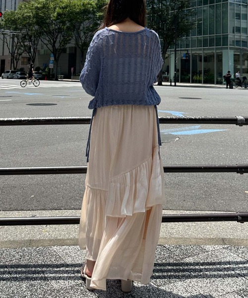 archives(アルシーヴ)の「スラッシュケーブルドロストニット(ニット/セーター・レディース・アイボリー/ブルー/オレンジ/グリーン・MEDIUM)」の22枚目の写真