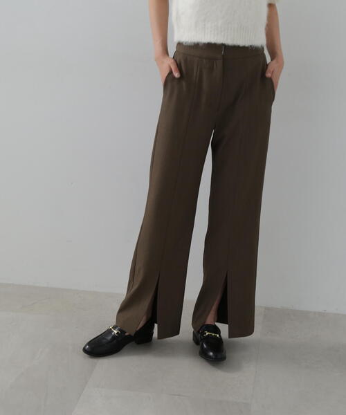 N.（N. Natural Beauty Basic）（エヌエヌナチュラルビューティーベーシック）の「◆スリットフレアパンツ（その他パンツ・レディース・ブラック/モカ・SMALL/MEDIUM）」の9枚目の写真