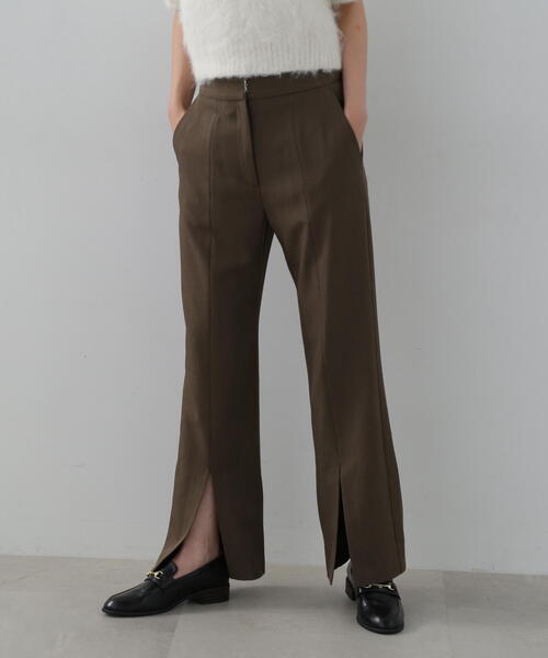 N.（N. Natural Beauty Basic）（エヌエヌナチュラルビューティーベーシック）の「◆スリットフレアパンツ（その他パンツ・レディース・ブラック/モカ・SMALL/MEDIUM）」の10枚目の写真