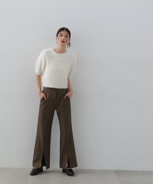 N.（N. Natural Beauty Basic）（エヌエヌナチュラルビューティーベーシック）の「◆スリットフレアパンツ（その他パンツ・レディース・ブラック/モカ・SMALL/MEDIUM）」の12枚目の写真