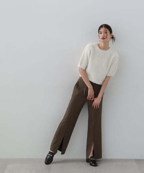 N.（N. Natural Beauty Basic）（エヌエヌナチュラルビューティーベーシック）の「◆スリットフレアパンツ（その他パンツ・レディース・ブラック/モカ・SMALL/MEDIUM）」の13枚目の写真