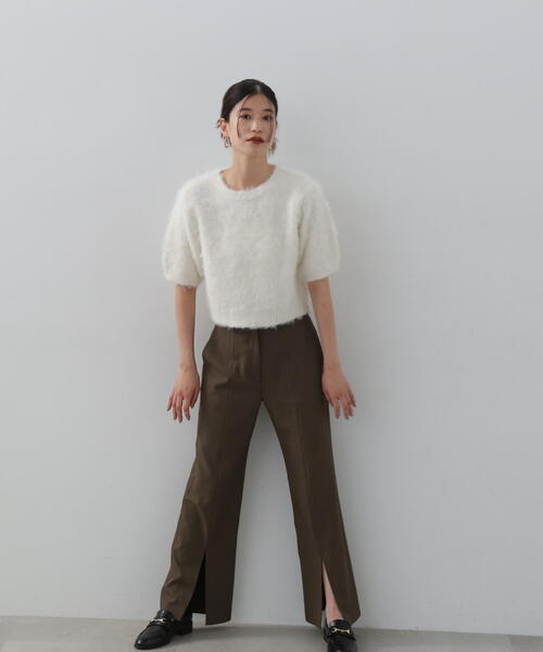 N.（N. Natural Beauty Basic）（エヌエヌナチュラルビューティーベーシック）の「◆スリットフレアパンツ（その他パンツ・レディース・ブラック/モカ・SMALL/MEDIUM）」の14枚目の写真