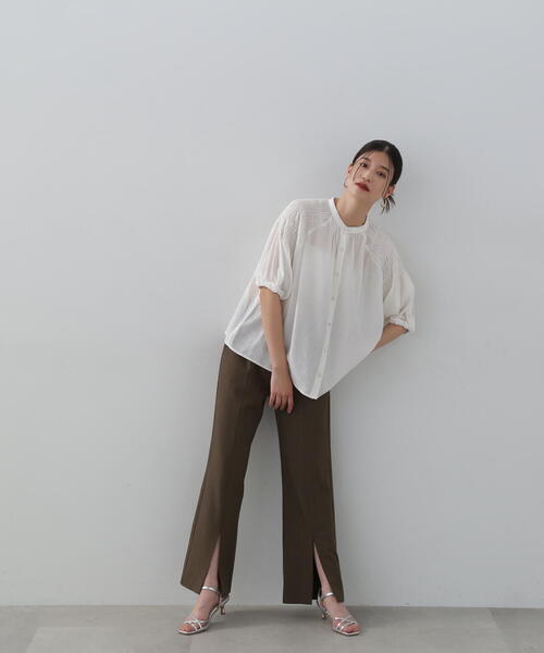 N.（N. Natural Beauty Basic）（エヌエヌナチュラルビューティーベーシック）の「◆スリットフレアパンツ（その他パンツ・レディース・ブラック/モカ・SMALL/MEDIUM）」の15枚目の写真